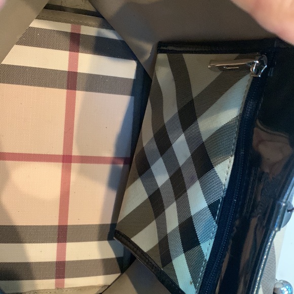 Authentic Burberry Nova Check Tote No Stains or Rips; all intact. - Picture 4 of 6